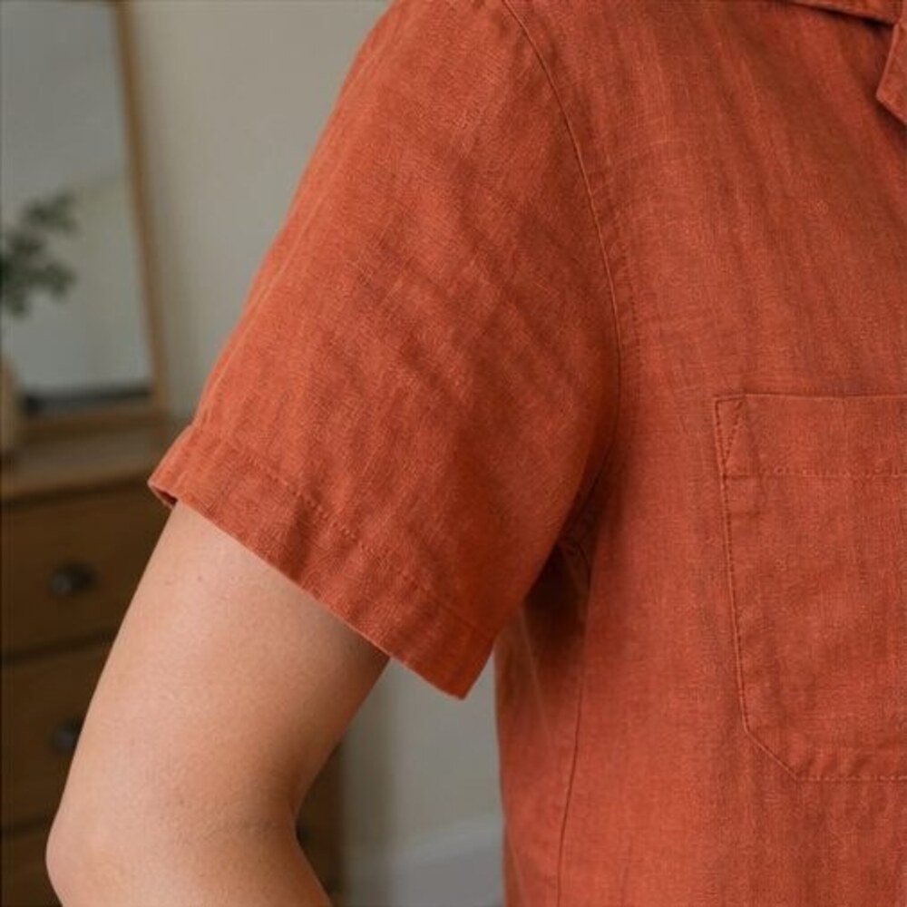 Rust Ruffle Blouse - Picture 5 of 6